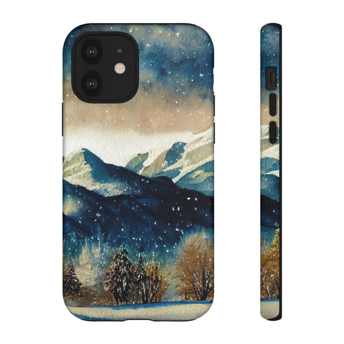 Snowy Colorado Rocky Mountains - Impact Resistant Phone Case iPhone 12 Matte